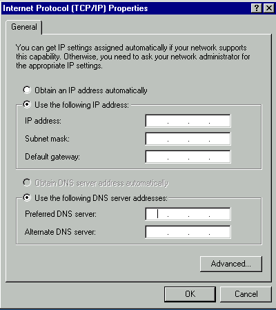 Настойка tcp-ip