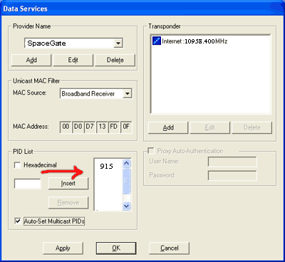  Прописываем нужный PID 