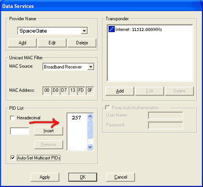  Прописываем нужный PID 