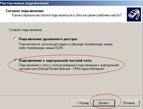  Подключение к виртуальной частной сети 